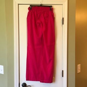 Pink linen pants